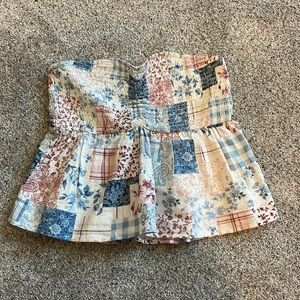 Floral print tube top from American Eagle, brand new with tags; Size Med